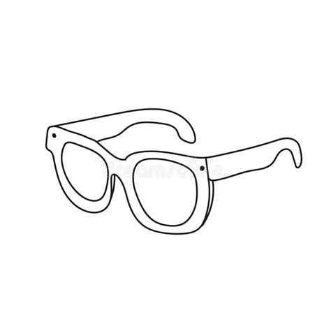 simple coloring page coloring book  children sunglasses stock