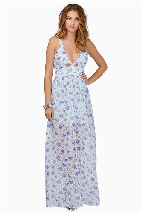 trendy light blue floral maxi dress floral print dress 18 tobi us