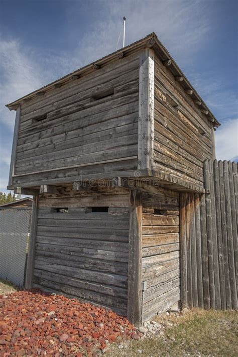 wooden fort building stock photography image