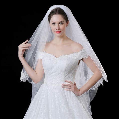 bridal veil bride veil bridal veils white ivory long cathedral lace