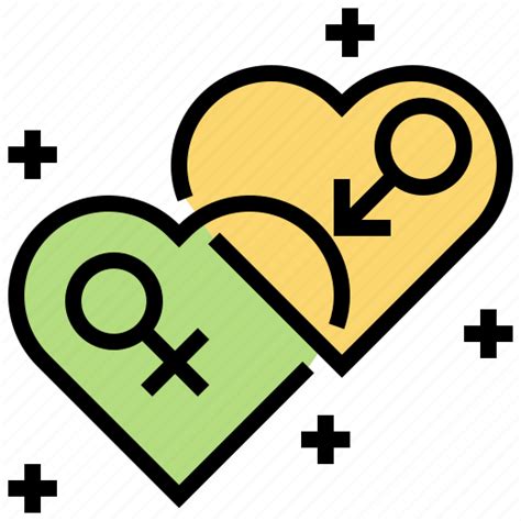 female gender heart male sex icon