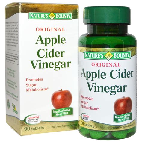 nature s bounty apple cider vinegar original 90 tablets