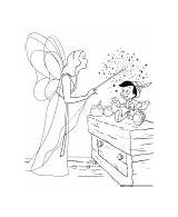 Pinocchio Coloring Pages Fairy Blue sketch template