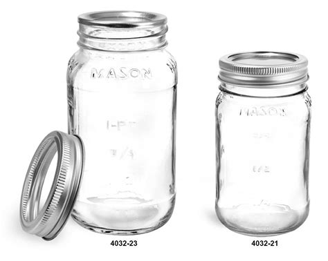 Sks Bottle And Packaging Clear Glass Jars Clear Glass Mason Jars W