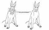 Canine Lineart sketch template