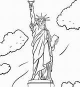 Liberty Statue Coloring Pages Drawing Step Kids Outline Print Oscar Kindergarten Template Getcolorings Getdrawings Paintingvalley Colorings sketch template