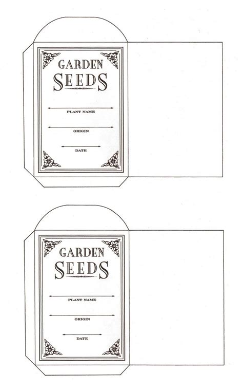 flowers   seed packet pattern  ptintable content