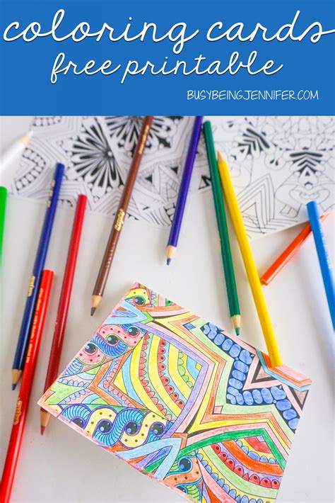 adult coloring cards  printable busy  jennifer