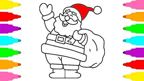 draw santa claus  kids christmas coloring pages  baby