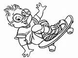Simon Chipmunks Pages Chipmunk Colouring Coloring sketch template