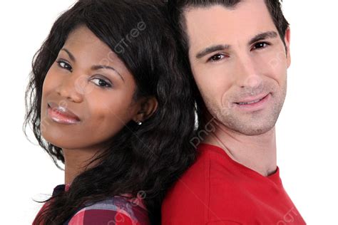 Interracial Couple Wavy African American Couple Photo Background And