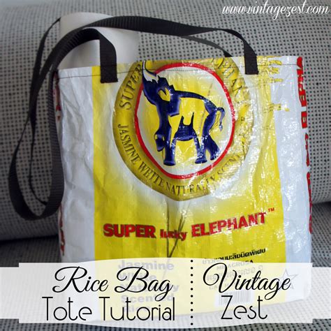 tutorial upcycled rice bag tote dianes vintage zest
