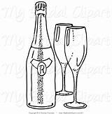 Wine Bottle Coloring Champagne Pages Line Beer Drawing Clipart Glasses Getdrawings Flute Empty Getcolorings Color Printable sketch template