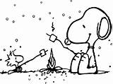 Snoopy Woodstock Charlie Peanuts Bestcoloringpagesforkids Campfire Printcolorcraft Wecoloringpage Colorironline sketch template