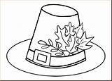 Thanksgiving Coloring Pages Printable Hat Fall Turkey Leaves Clipart Pilgrim Outline Crayola Minion Spider Color Minecraft Kids Boys Print Cliparts sketch template