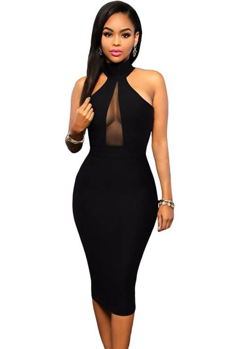 sexy vestido negro transparencias escote espalda 60880 450 00 en mercado libre