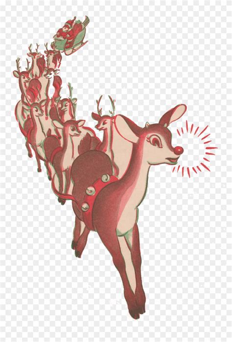 vintage rudolph  red nosed reindeer sheet  rudolph hd png