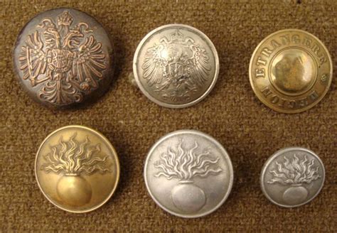 6 austrian military buttons vintage estate collection