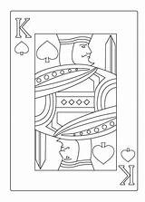 Coloring King Playing Cards Card Pages Hearts Spade Spades Sheet Choose Board Heart sketch template