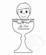 Communion First Boy Chalice Template Eastertemplate sketch template