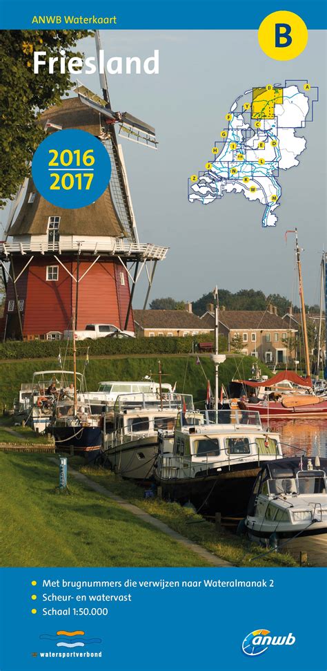 waterkaart  friesland  uitgeverij lannoo