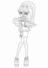 Coloring Ghoulia Yelps Ghouls sketch template