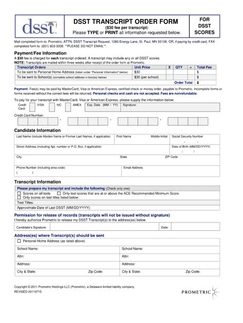Dsst Transcript Fill Out And Sign Printable Pdf Template Signnow