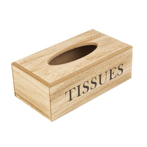 wooden natural tissue box holder cover dispenser shabby chic style toilet  ebay