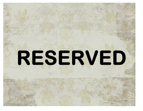 printable reserved table signs  printable