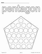 Pentagon Dot Do Shapes Printable Shape Worksheet Coloring Printables Worksheets Preschool Bingo Number Kindergarten Choose Board sketch template