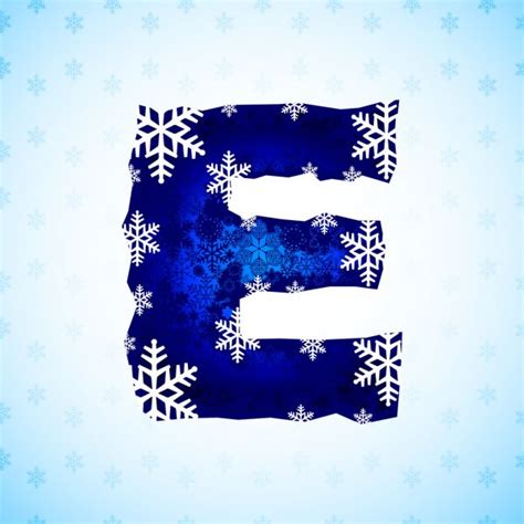 winter decorations snow alphabet letters   snowflakes vector