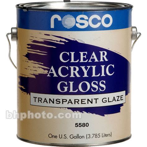 rosco clear gloss acrylic glaze  bh photo video
