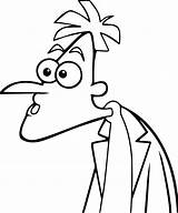Doofenshmirtz Dr Heinz Phineas Ferb Drawing Doctor Platypus Perry Clipart Fletcher Garcia Flynn Isabella Shapiro Pencils Colored Coloring Outlines Transparent sketch template