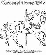 Coloring Pages Carousel Horse Crayola Print sketch template