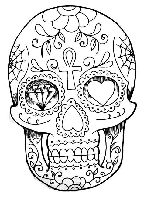 tattoo   skull   drawings tattoos adult coloring pages