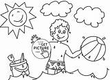 Summer Seasons Coloring Pages Season Drawing Four Kids Kindergarten Printable Color Getcolorings Getdrawings Time Sheet Colorings sketch template