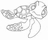 Coloring Nemo Finding Turtle Pages Animation Kids Little sketch template