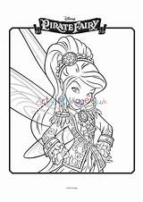 Pirate Fairy Colouring Tinkerbell Village Activity Explore sketch template