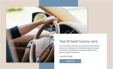 top luxury cars website template