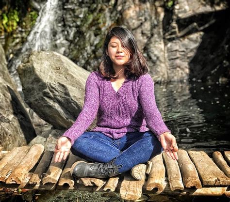 fake yoga poses  bagsunag waterfalls mcleodganj himachal pradesh