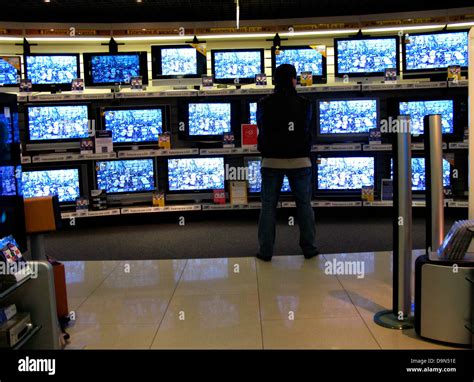 tv sets  shop display stock photo alamy