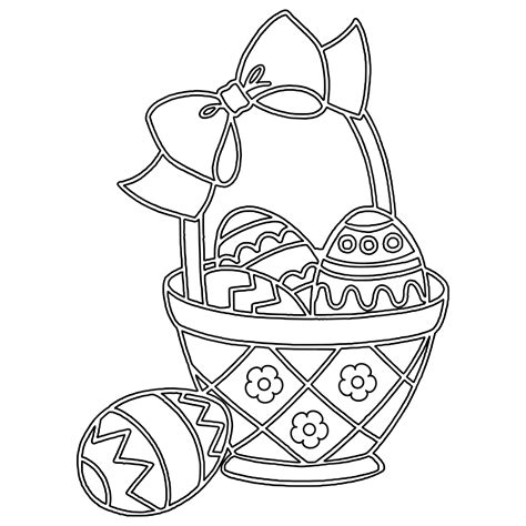 ideas  coloring basket  easter eggs coloring page