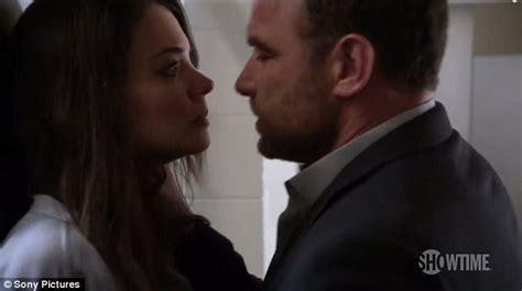 liev schreiber pins katie holmes against wall in tense ray donovan