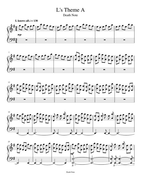 theme  sheet   piano solo musescorecom