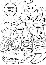 Danke Malvorlage Sagen Ausmalbild Kolorowanki Wakacje Malvorlagen Emotionen Kwiaty Słońce Seite Oley sketch template