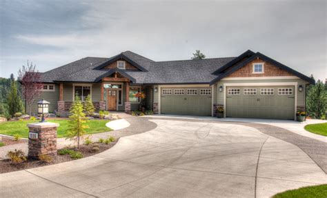 angled garage craftsman seattle  spokane house plans