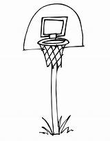 Basketball Coloring Clipart Printable Pages Drawing Drawings Cartoon Line Hoop Clip Kids Nets Cliparts Court Colouring Printactivities Print Clipartbest Library sketch template