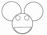 Deadmau5 Outline Head Deviantart sketch template