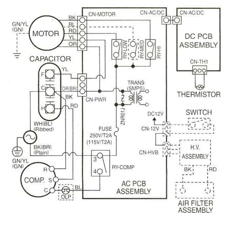 window air conditioner wiring diagram  wiring diagram  schematics