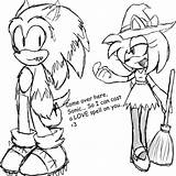 Sonamy Halloween Coloring Sonicschilidog Pages Deviantart Sonic Kissing Template sketch template
